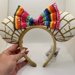 Disney Parks Minnie Mouse Pan Dulce Concha Mexico Epcot Ears Headband